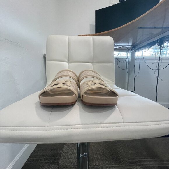 Sam Edelman Rowan Sandals • Neutral Beige Double Strap Flat Slides Women’s 7 - Picture 5 of 7
